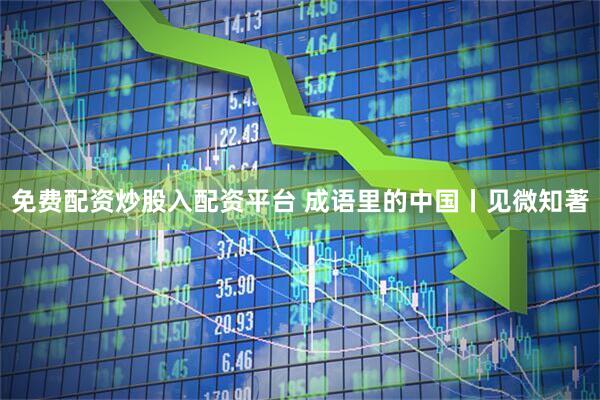 免费配资炒股入配资平台 成语里的中国丨见微知著